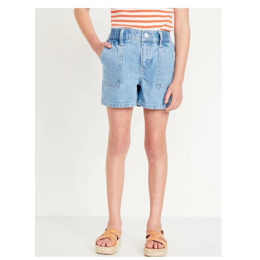 Old Navy Girls Elasticized High-Waisted Utility Jean Shorts for Girls
